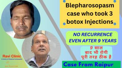 100% recovery in the case of blepharospasm